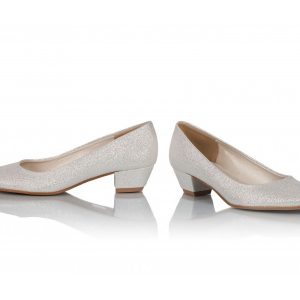 Buty ślubne srebrna nitka - Stella